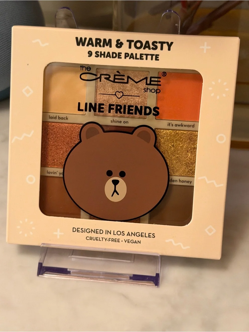 Crème shop nib Warm & Toasty Line Friends 9-Shade Palette - Brown/Gold/Orange